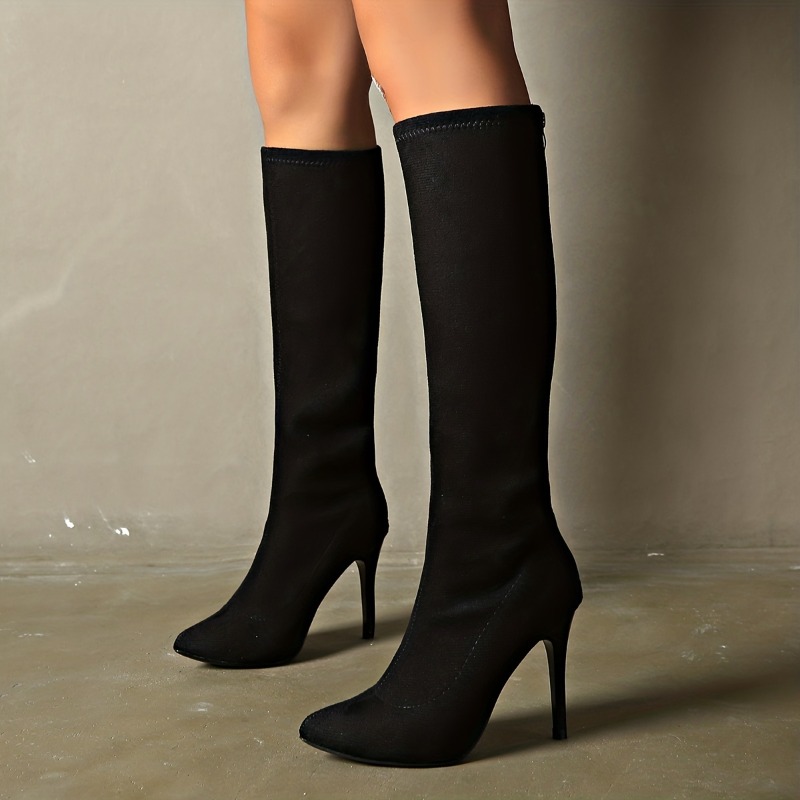Sewing Zipper - Botas da moda feminina Dedo do