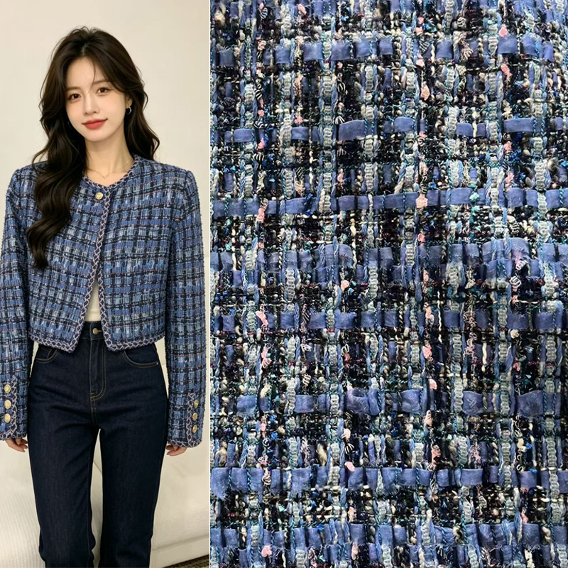 Sewing Tweed - Tecido Premium de Tweed Azul Tinto