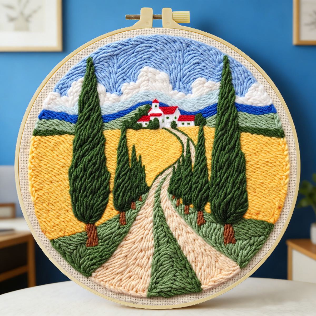 Sewing Textile Art - Kit de Bordado com Agulha Mágica