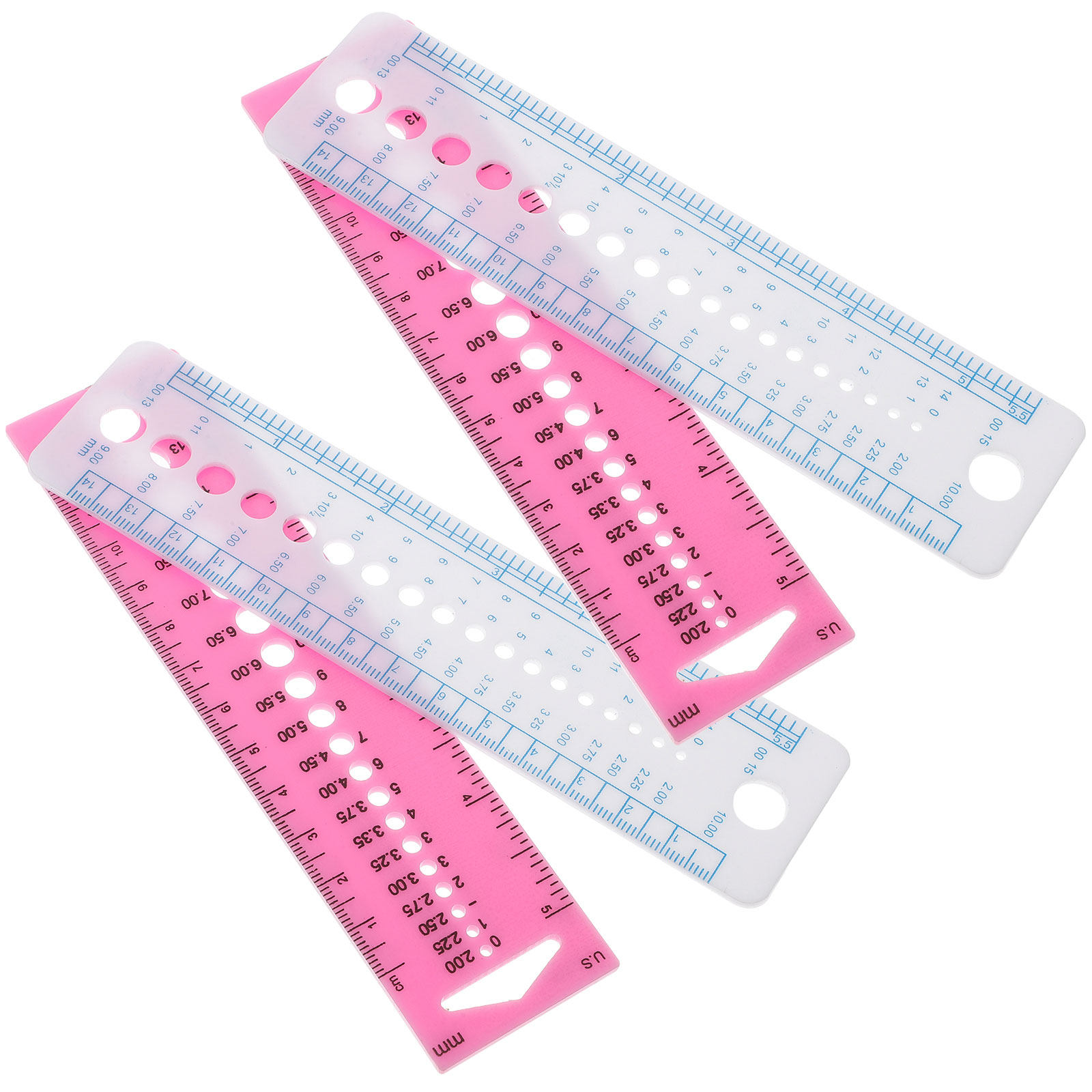 Sewing Gauge Ruler - 4 Peças Régua Medidora de Agulhas