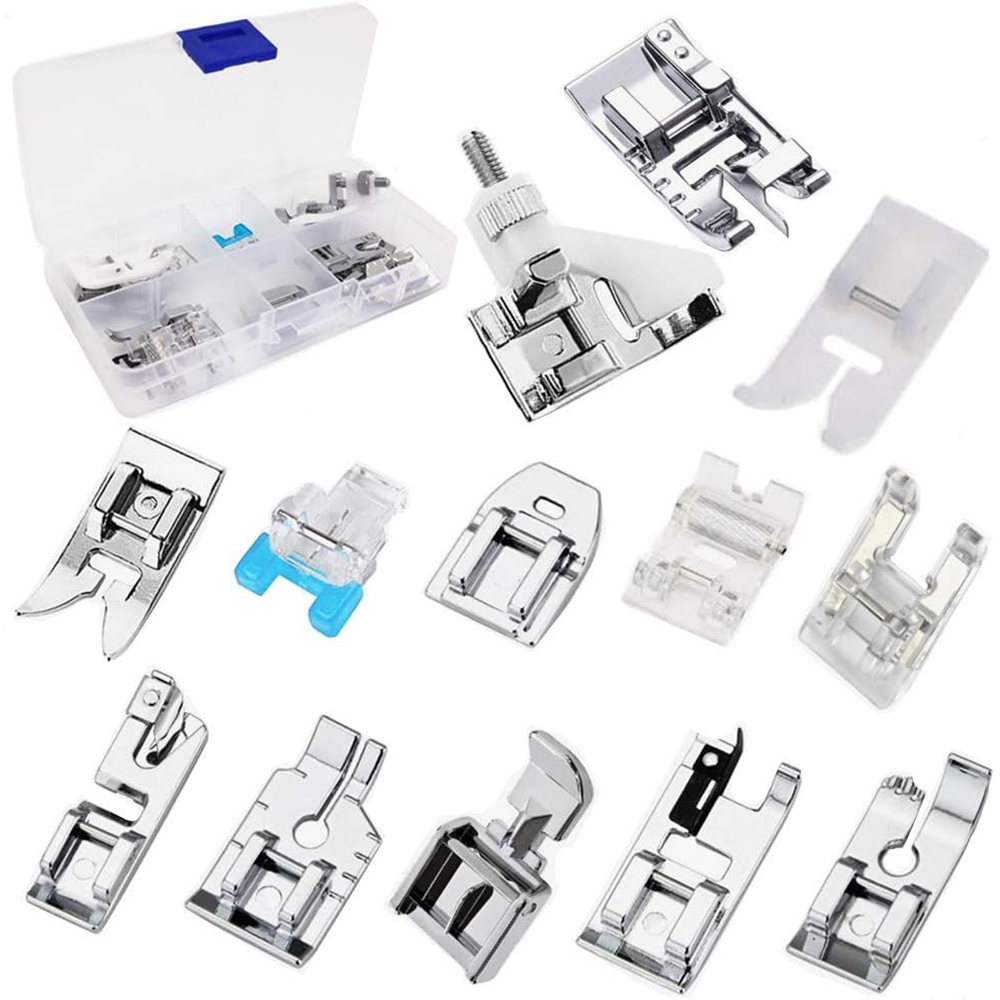 Zipper Foot Presser - 13 pçs/caixa calcador conjunto rolo pé