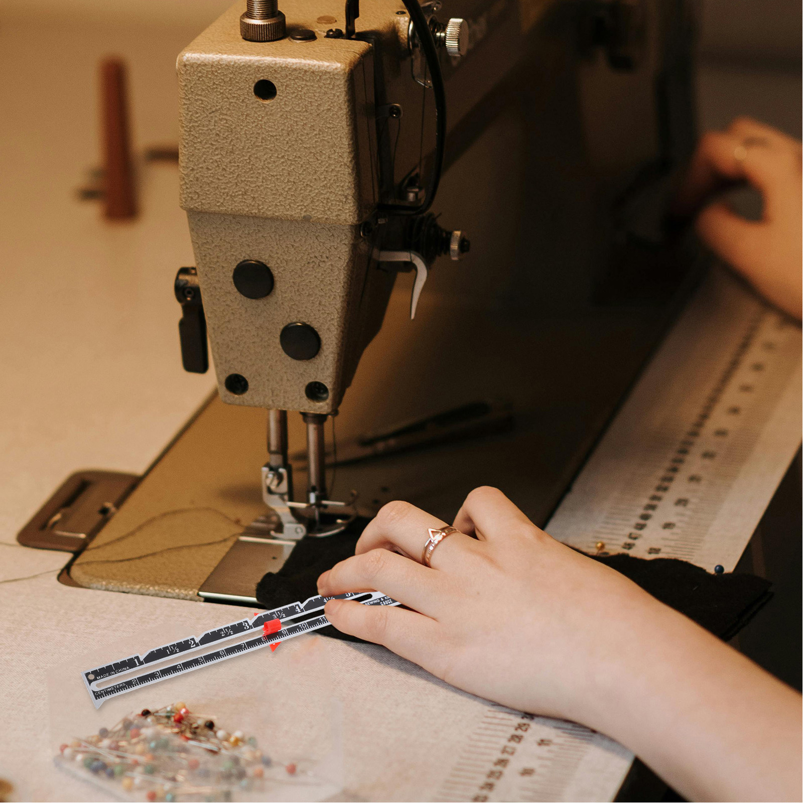 Sewing Gauge Ruler - 12 Peças Réguas de Medição Deslizantes