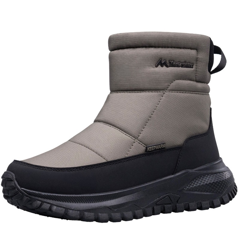 Sewing Zipper - Botas Masculinas Quentes para Neve, Impermeáveis,