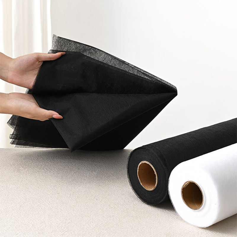 Interfacing Iron On - 1x1m preto branco dupla face interlinha