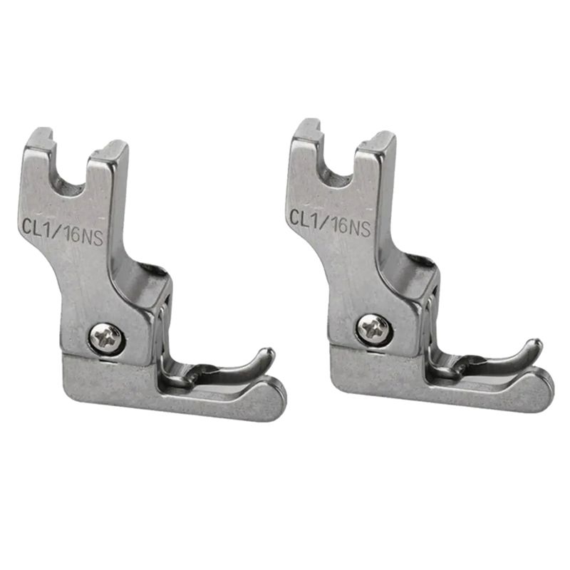 Zipper Foot Presser - AEE8-2 Peças Calcador Guia Estreito para