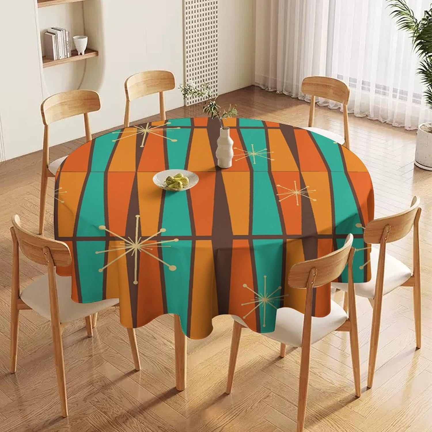 Toalha de Mesa Redonda Geométr - Century Textile & Sewing Supply Online Shopping avaliação e preço