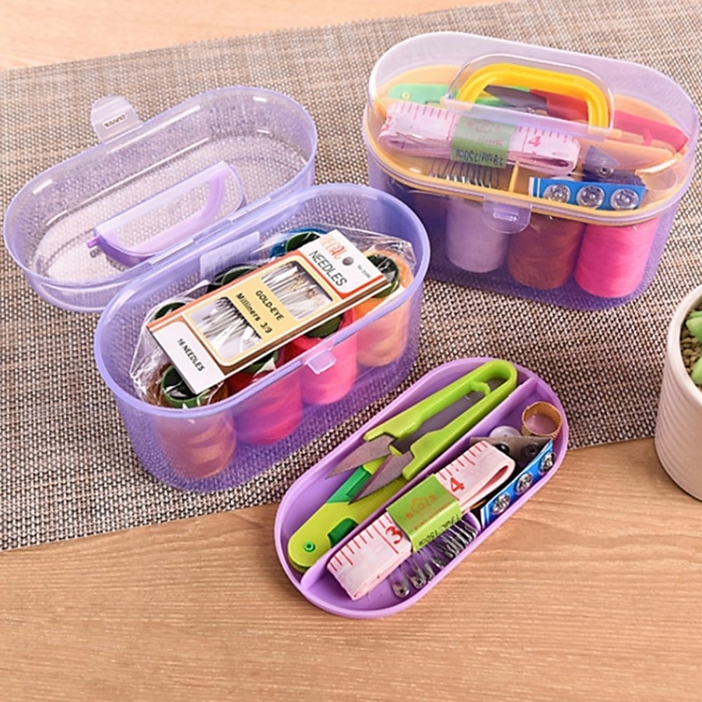 1 conjunto grande caixa de cos - Bobbin Organizer Box avaliação e preço
