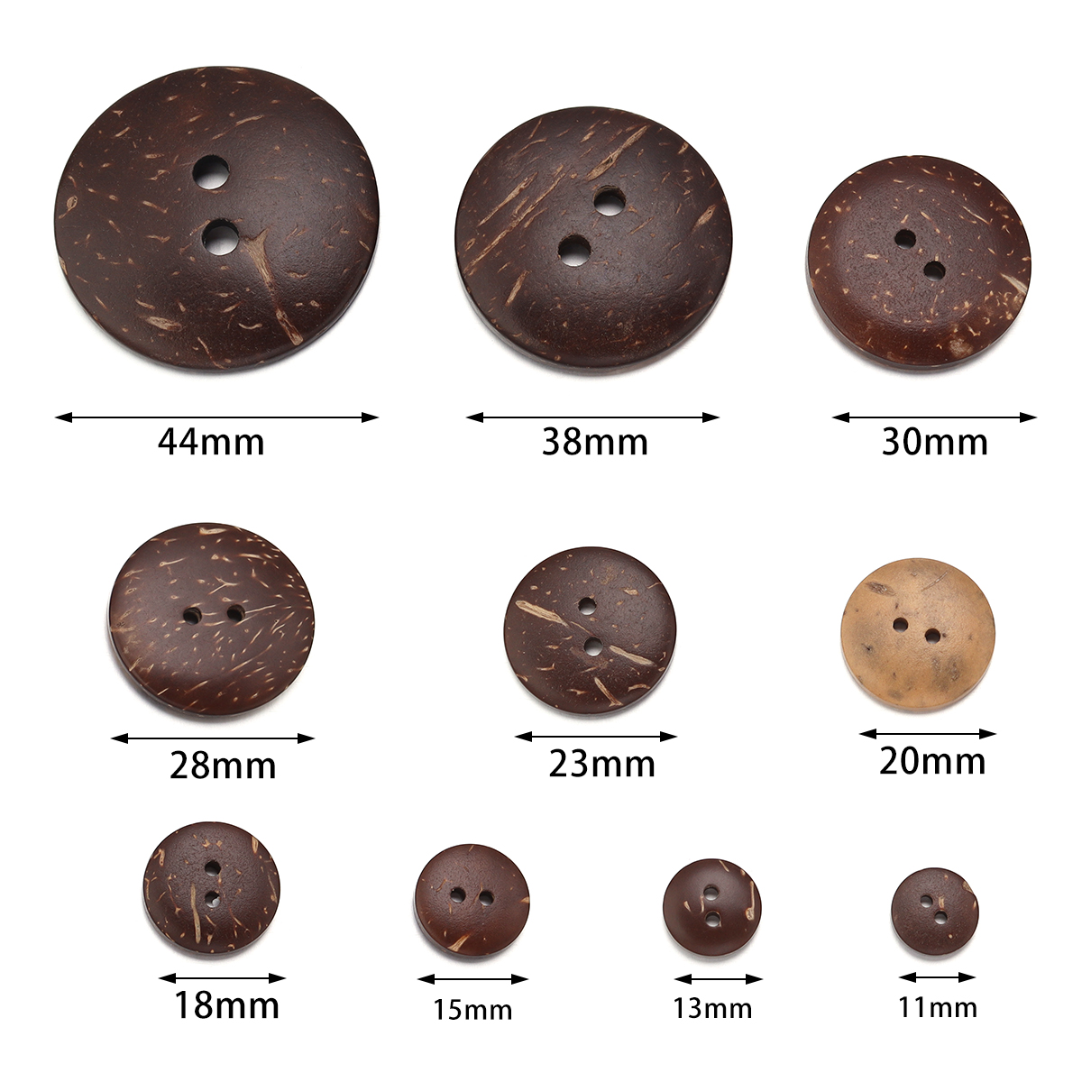 10-100Pcs botão de casca de co - Sewing Art avaliação e preço