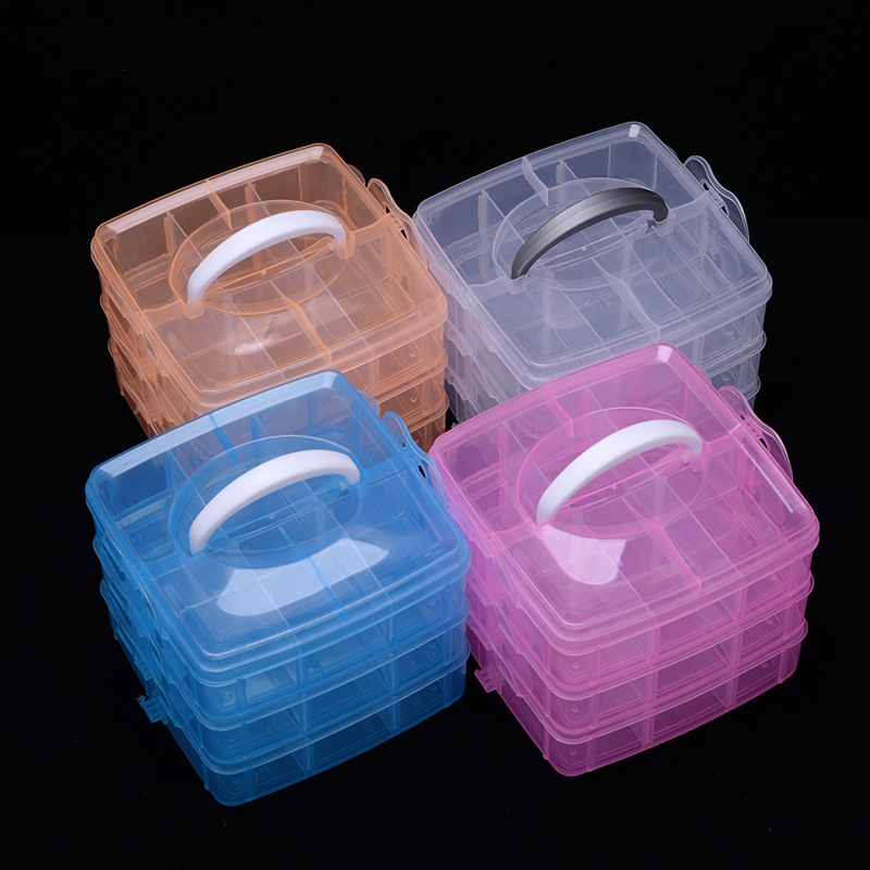 3 camadas 18 compartimentos ca - Bobbin Organizer Box avaliação e preço