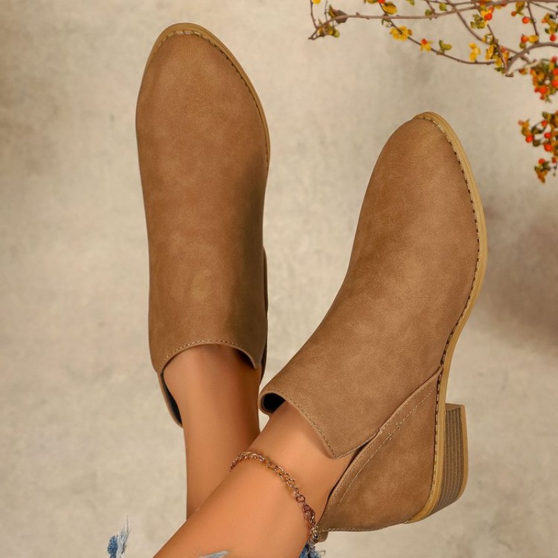 Botas de tornozelo femininas d - Sewing Zipper avaliação e preço