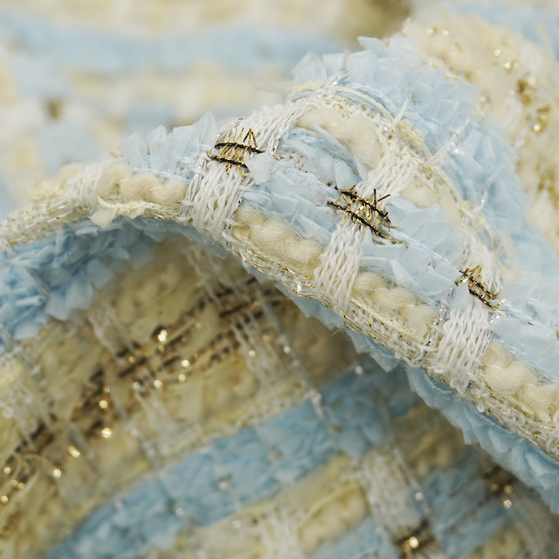 Tecido Tweed Bouclé Xadrez Azu - Sewing Tweed avaliação e preço
