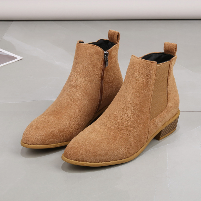 Botas curtas femininas outono  - Sewing Zipper avaliação e preço