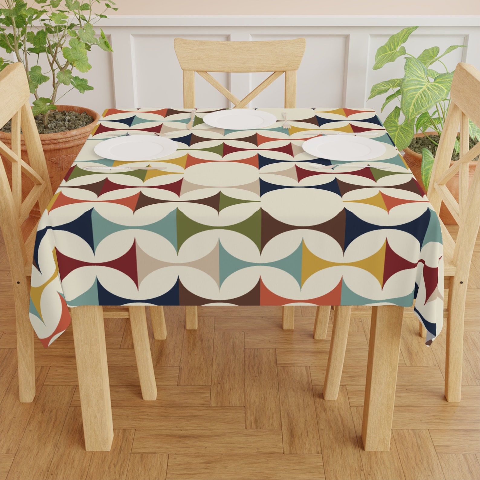 Toalha de Mesa Geométrica Retr - Century Textile & Sewing Supply Online Shopping avaliação e preço