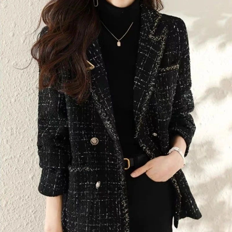 Feminino 2025 novo outono inve - Sewing Tweed avaliação e preço