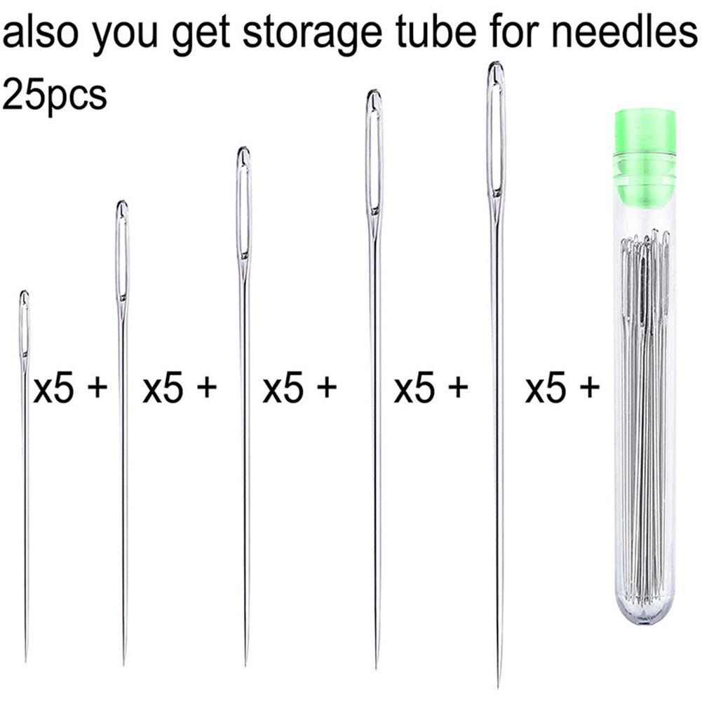 25 pçs grandes agulhas de cost - Sewing Necessities avaliação e preço